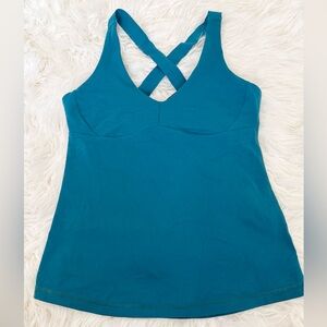 Prana Teal and Gray Activewear Top